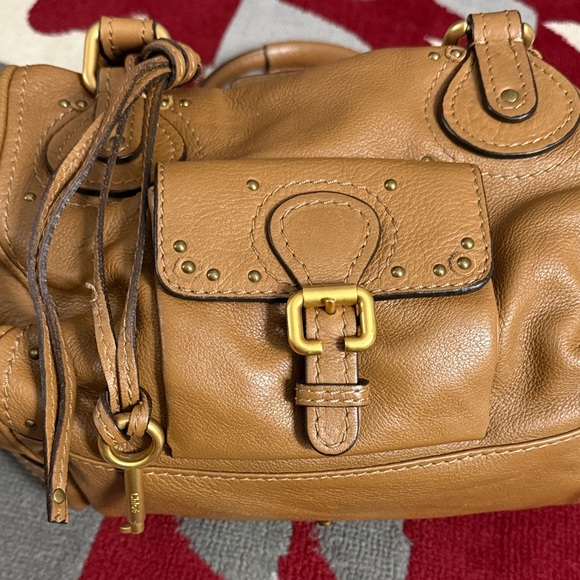 Chloe Tan Leather Satchel with Gold Hardware - Picture 3 of 14